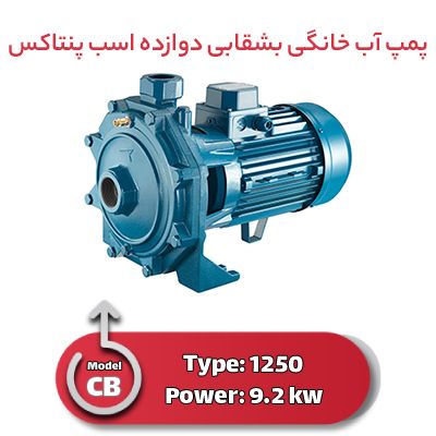پمپ آب خانگی بشقابی دوازده اسب پنتاکس CB1250